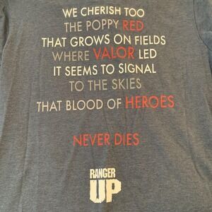 Ranger Up‎ Shirt Lot of 3 Womens 2XL Blue Red Black Patriotic Poppy Flag Graphic